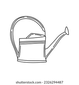 Watering can sketch icon for web, mobile and infographics. Hand drawn Watering can vector icon isolated on white background.