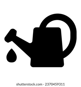 Watering can solid icon, farm garden concept, bailer sign on white background, Garden water can icon in glyph style for mobile concept and web design. Vector graphics