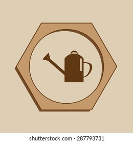 Watering can Spout vector icon 