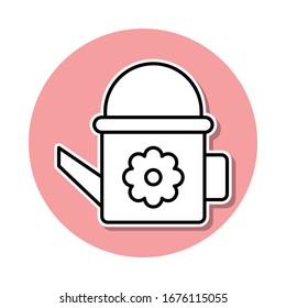 watering can sticker icon. Simple thin line, outline vector of Sprinkler icons for ui and ux, website or mobile application