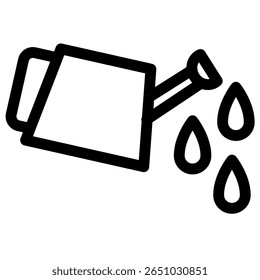 Watering can symbol - Ecological farming icon.