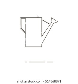 Watering can thin line icon. Mbe minimalism style