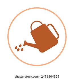 Watering can trendy icon wonderful abstract vector illustration colorful artwork design