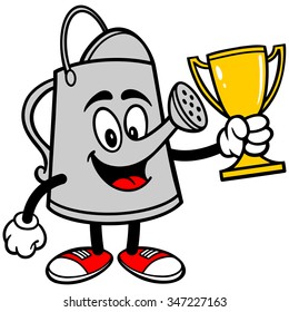 Watering Can with Trophy