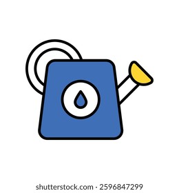 Watering Can vector filled outline icon. EPS 10 file