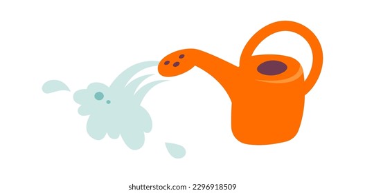 El agua puede vectorial ilustración plana Equipo de jardinería