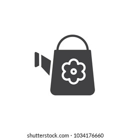 Watering can vector icon. filled flat sign for mobile concept and web design. Gardening simple solid icon. Symbol, logo illustration. Pixel perfect vector graphics