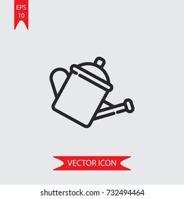 Watering can vector icon, illustration symbol