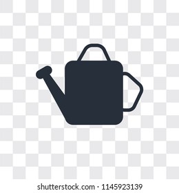 Watering can vector icon isolated on transparent background, Watering can logo concept