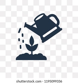 Watering Can vector icon isolated on transparent background, Watering Can transparency concept can be used web and mobile