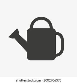 Watering can vector icon isolated on white backgound. Gardening symbol.