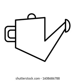 watering can vector icon or logo illustration on white background. Perfect use for website, pattern, design, etc.
