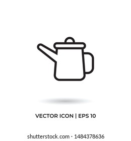 Watering can vector icon in modern design style for web site and mobile app