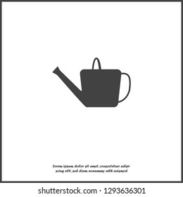 Watering can vector icon on white isolated background. Layers grouped for easy editing illustration. For your design.