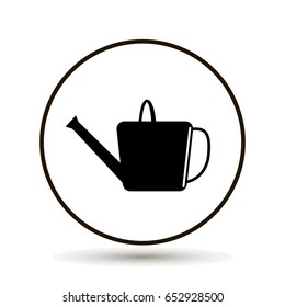 Watering can vector icon on white background