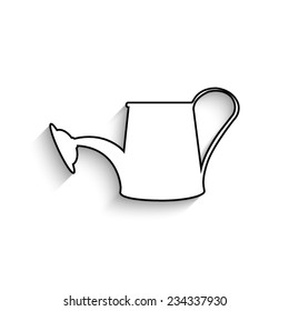 Watering can - vector icon with shadow