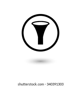 watering can - vector icon with shadow