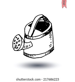  watering can, vector illustration.