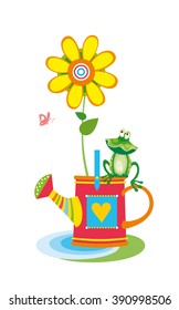 Watering can. Vector illustration.