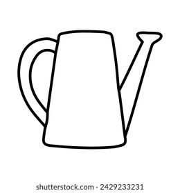 Watering can vector illustration in doodle style.