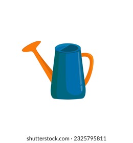 Watering Can Vector Illustration, Spray Gun Vector Clip Art Design. Watering Can Water Sprayer Design. Vector Colored Bucket With Bundle With White Background.