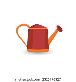 Watering Can Vector Illustration, Spray Gun Vector Clip Art Design. Watering Can Water Sprayer Design. Vector Colored Bucket With Bundle With White Background.