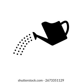 watering can vector on white background