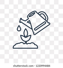 Watering Can vector outline icon isolated on transparent background, high quality linear Watering Can transparency concept can be used web and mobile