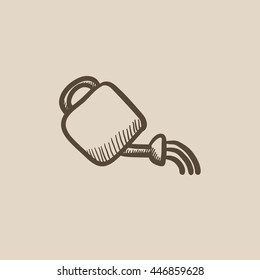 El riego puede aislar el icono de esbozo vectorial en el fondo. Icono de la barra de agua dibujada a mano. Watering puede dibujar un icono para infografía, sitio web o aplicación.