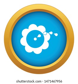 Watering flower icon blue vector isolated on white background for any design