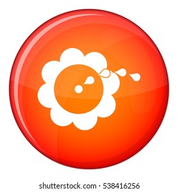 Watering flower icon in red circle isolated on white background vector illustration