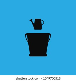 watering flowers icon vector