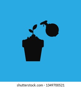 watering flowers icon vector
