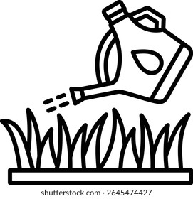 Watering grass vector icon. Can be used for printing, mobile and web applications.