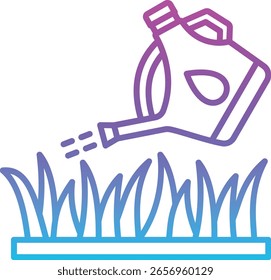 Ícono de Vector de hierba de riego. Se puede utilizar para aplicaciones de impresión, móviles y de Web.