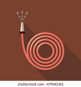 for watering hose flat icon vector illustrator