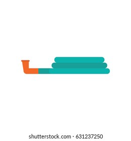 Watering hose icon in flat style for web, infographics and creative design. Vector illustration