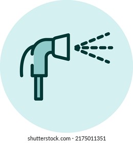 Watering hose, illustration, vector on a white background.