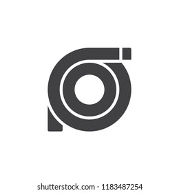 Watering hose vector icon. filled flat sign for mobile concept and web design. Hosepipe simple solid icon. Symbol, logo illustration. Pixel perfect vector graphics