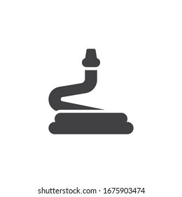 Watering hose vector icon. filled flat sign for mobile concept and web design. Garden hose glyph icon. Symbol, logo illustration. Vector graphics
