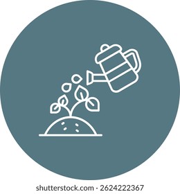 Diseño de icono de Vector de línea de riego