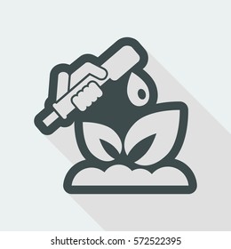 Watering plant