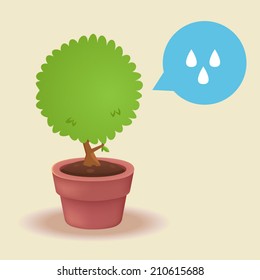 watering a plant concept