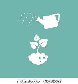 Watering plant icon