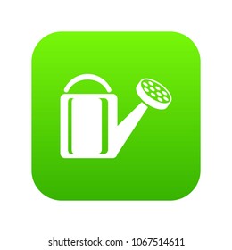 Watering plant icon green vector isolated on white background