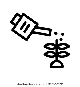 Watering Plant icon or logo isolated sign symbol vector illustration - high quality black style vector icons
