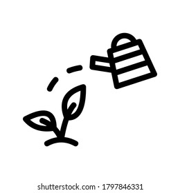 Watering Plant icon or logo isolated sign symbol vector illustration - high quality black style vector icons
