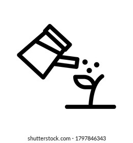 Watering Plant icon or logo isolated sign symbol vector illustration - high quality black style vector icons
