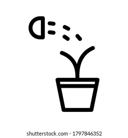 Watering Plant icon or logo isolated sign symbol vector illustration - high quality black style vector icons
