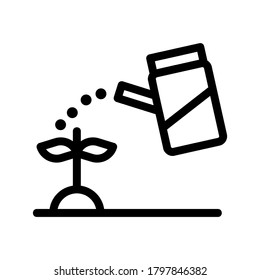 Watering Plant icon or logo isolated sign symbol vector illustration - high quality black style vector icons
